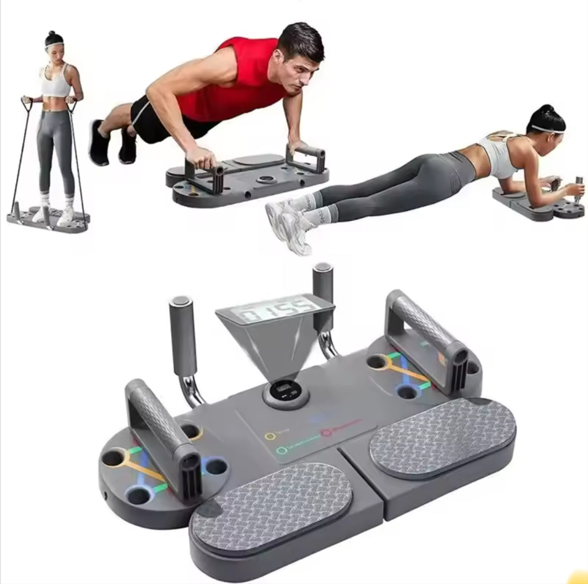 Planche de Push-Up Intelligente Multifonction avec Écran Digital