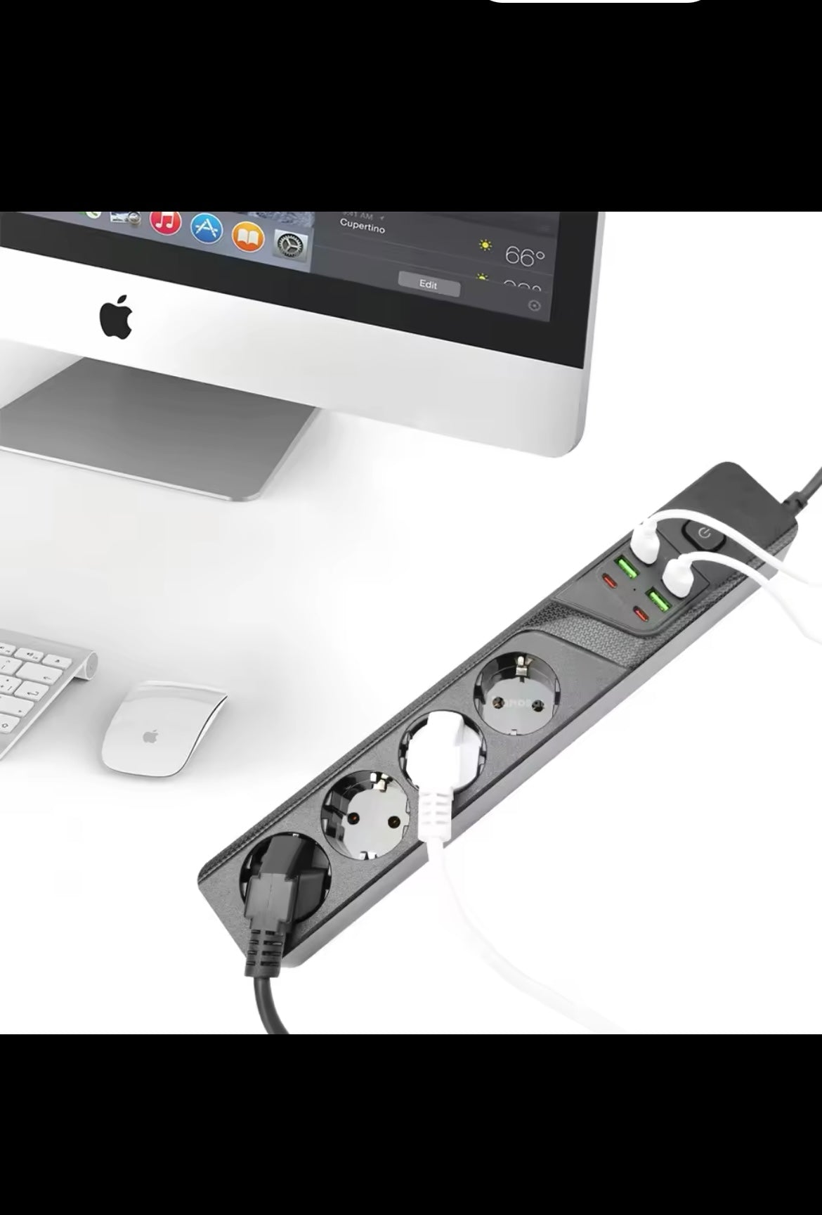 Multiprise 4USB -2Type C- 4 prises AC EU