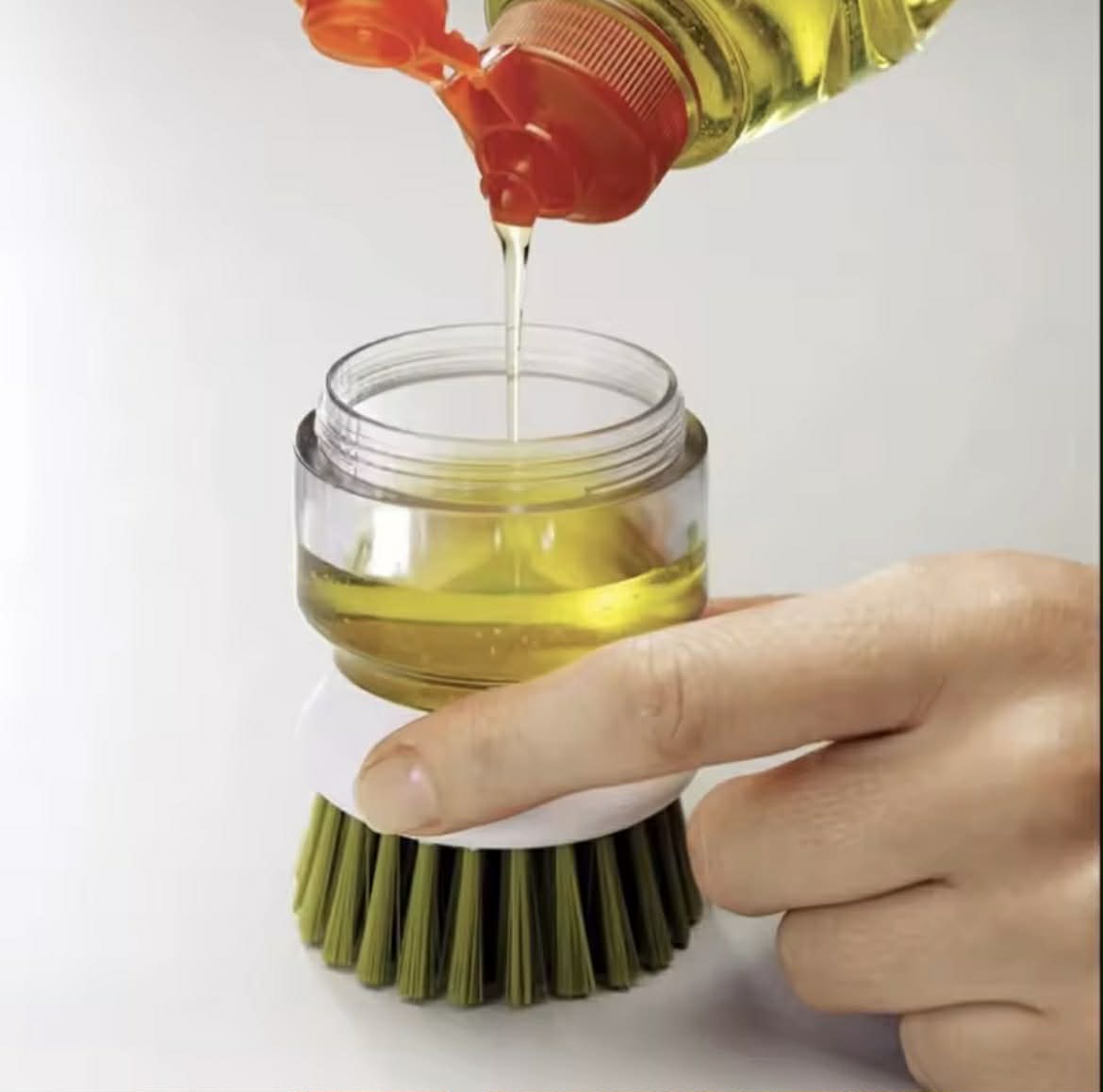 kitchen cleaning brush with holder
