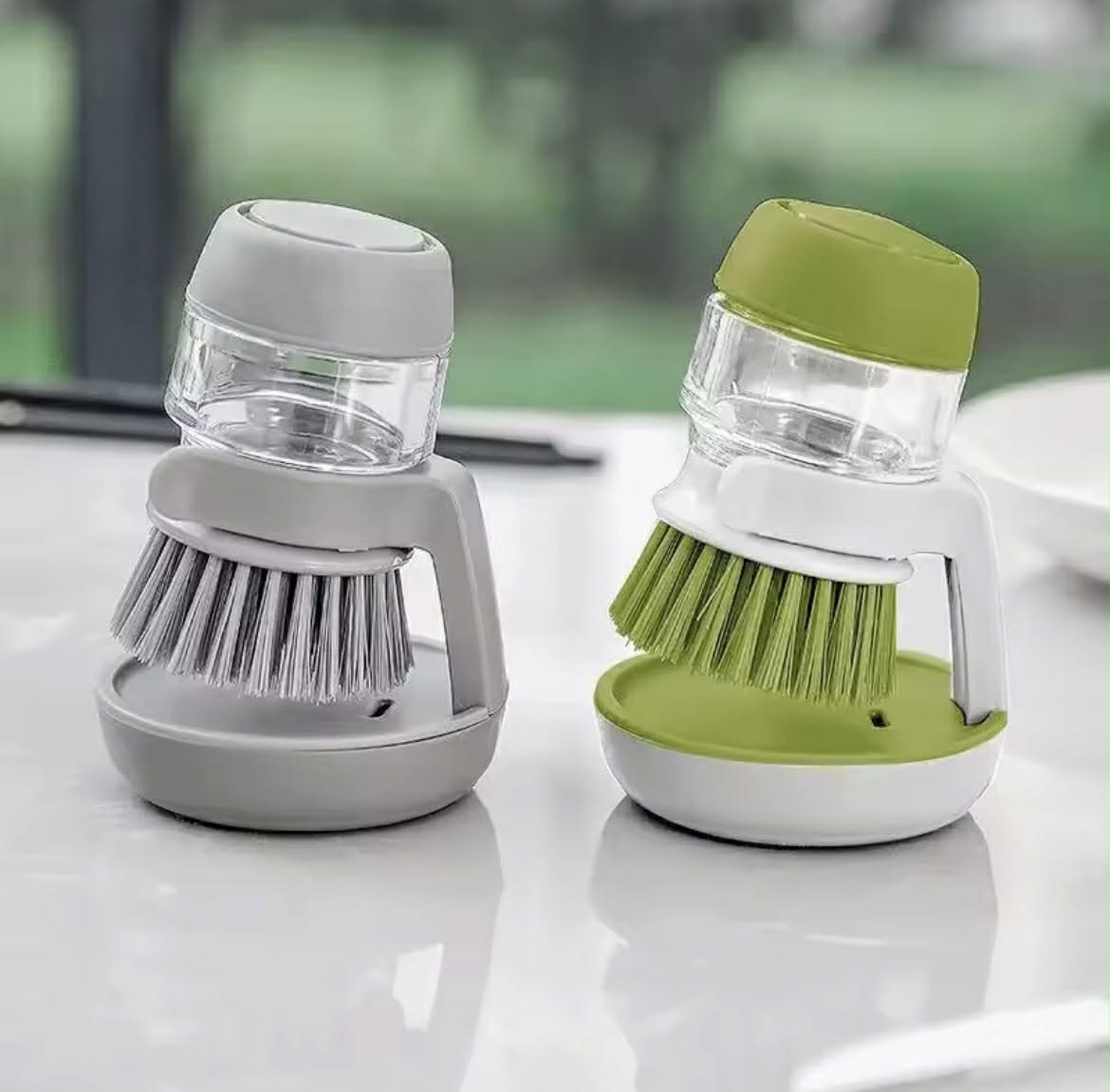 kitchen cleaning brush with holder