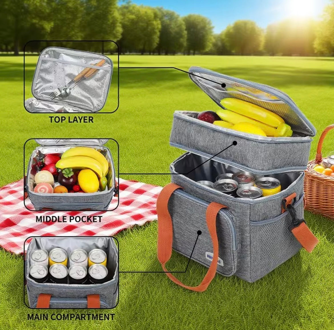 Sac Isotherme Grande Capacité – Lunch Bag Premium 13.8 L