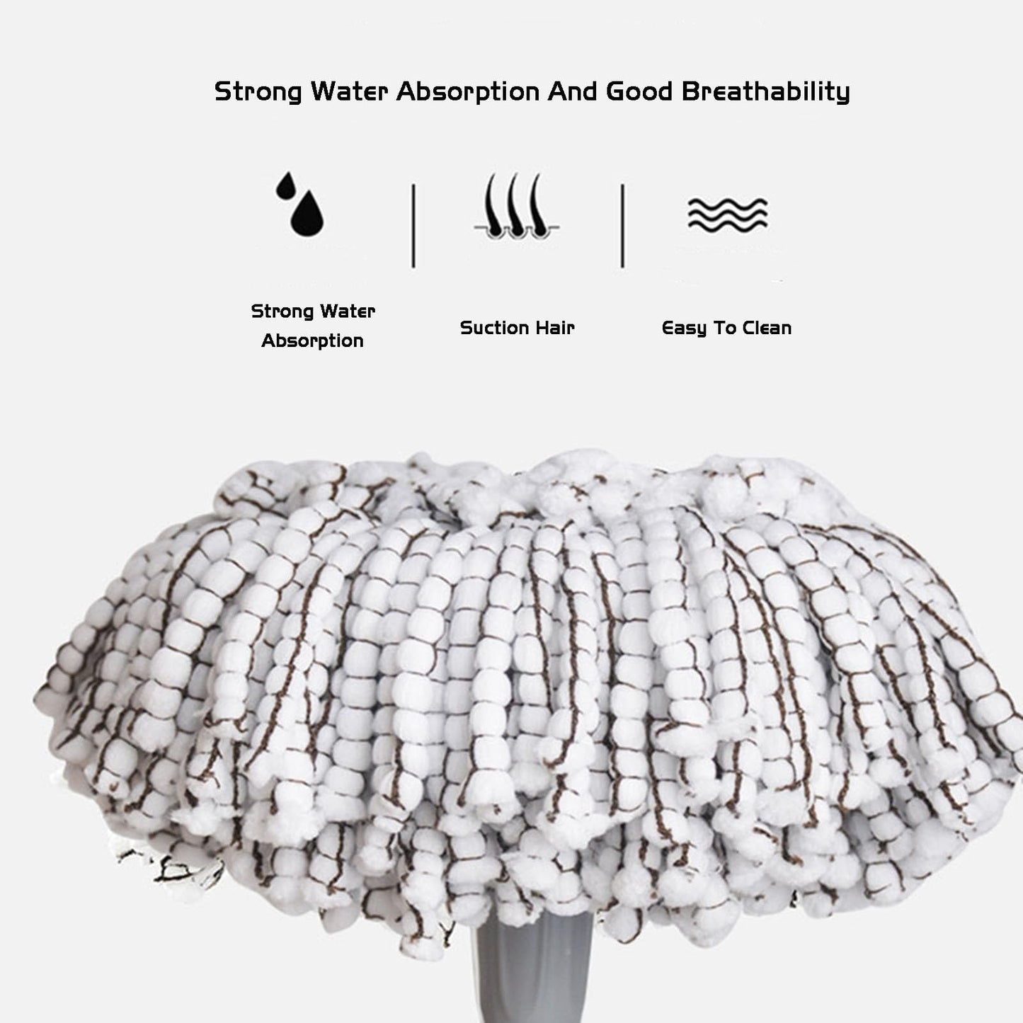 Seau Serpillière Rotatif 360° en Microfibre avec Essoreur Inox