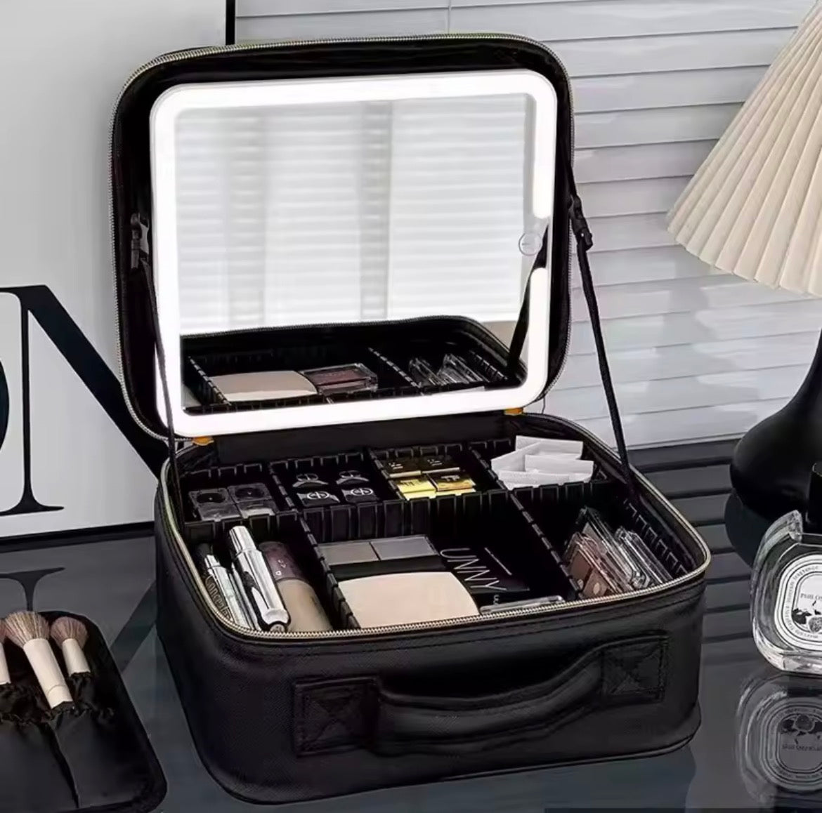 Organisateur Maquillage avec Miroir LED