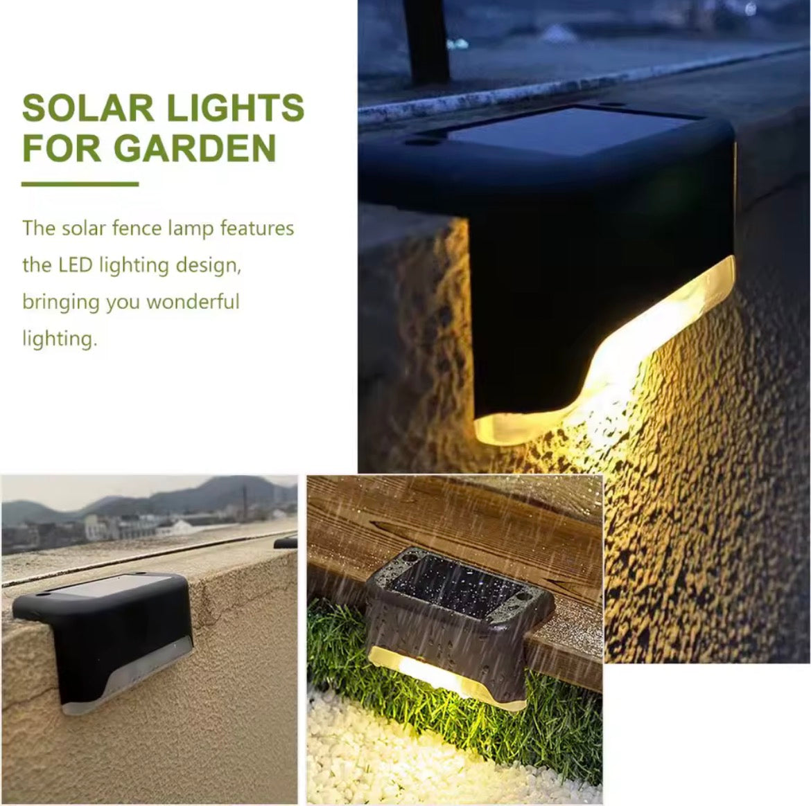 Lampe Solaire LED pour Escaliers – Éclairage Extérieur Intelligent