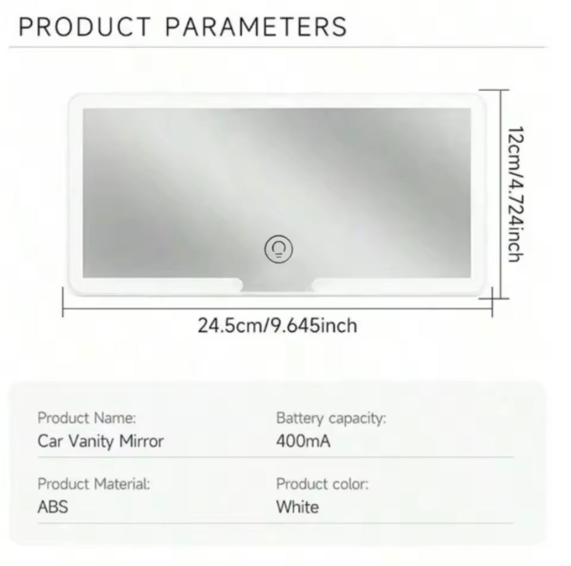 Miroir Pare-Soleil Tactile