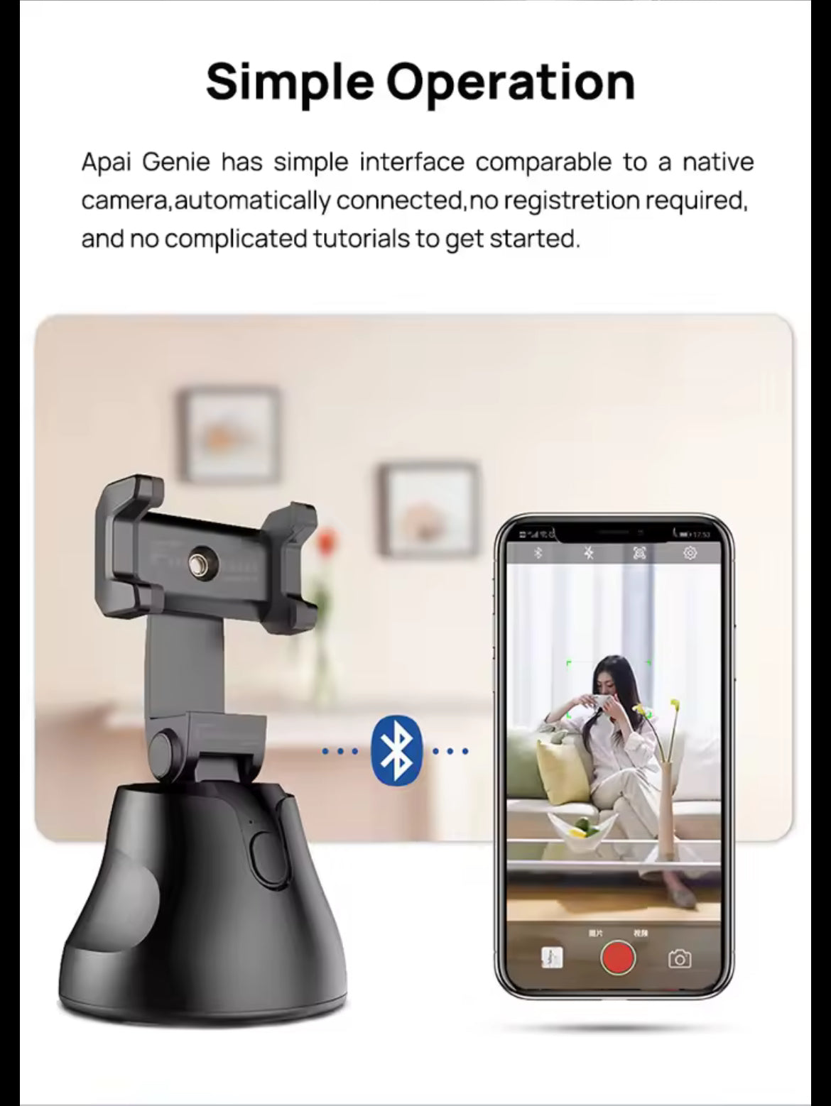 Support Smartphone 360° Auto-Suivi