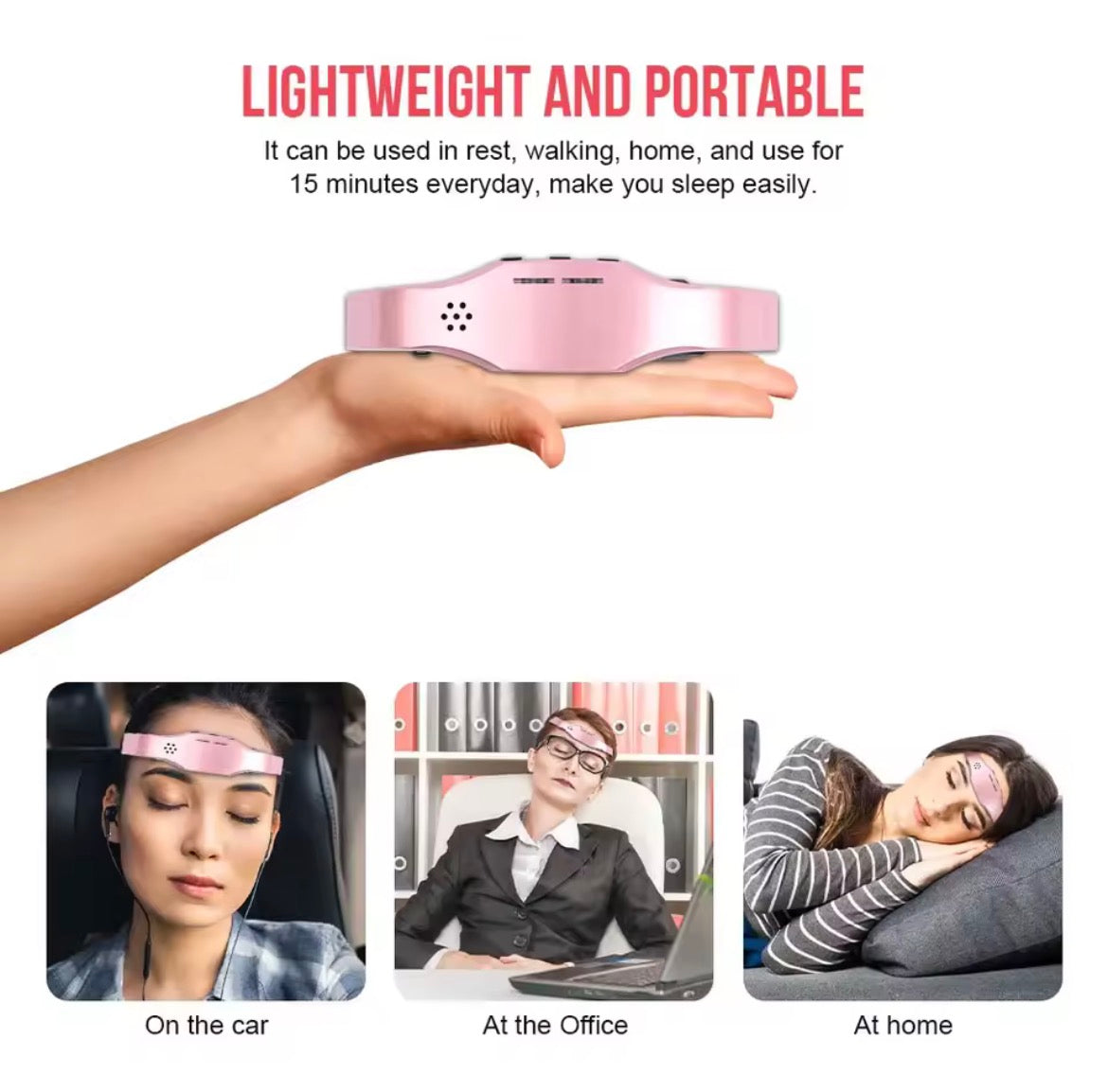 Appareil de Massage et Décompression de Tête – Wireless Sleep Aid