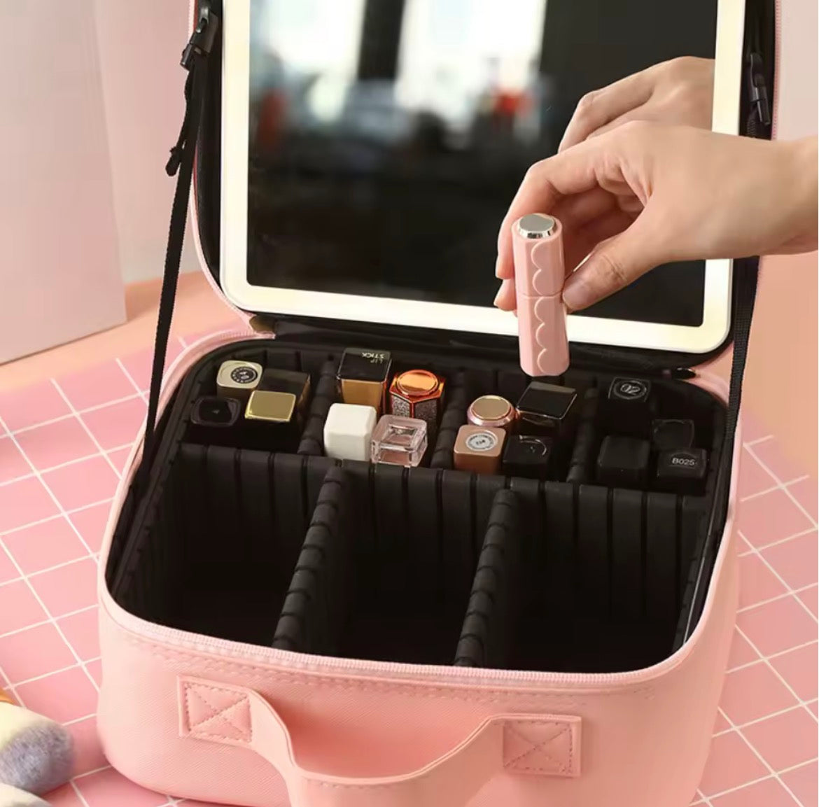 Organisateur Maquillage avec Miroir LED