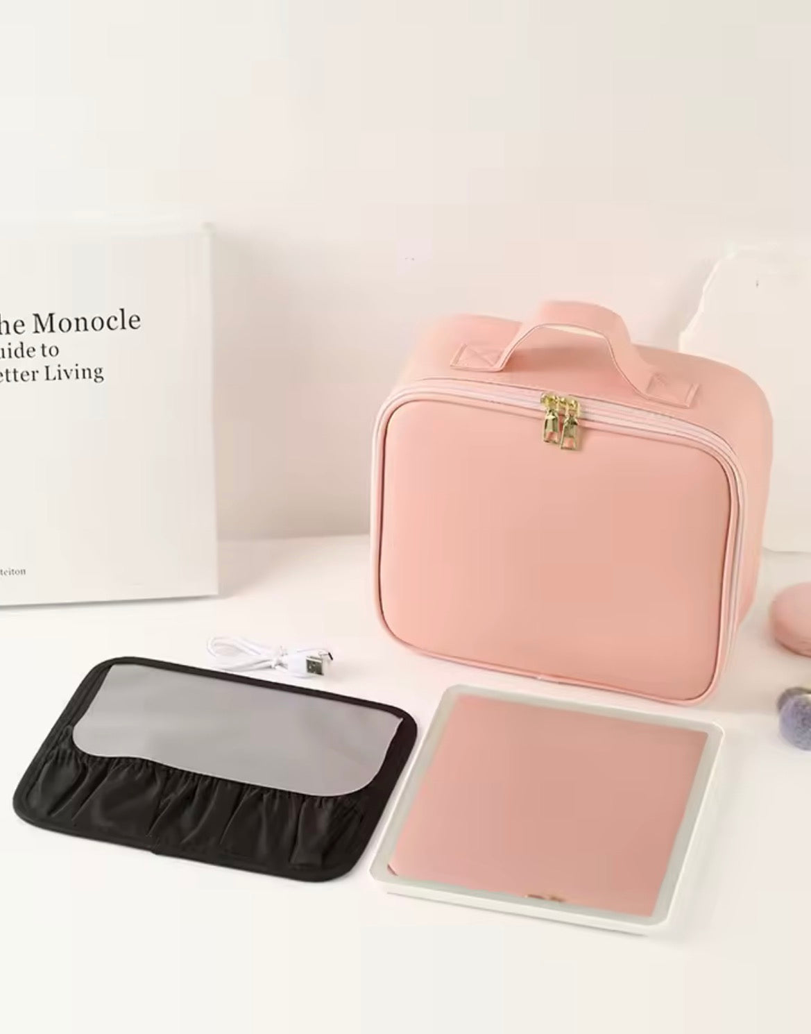 Organisateur Maquillage avec Miroir LED