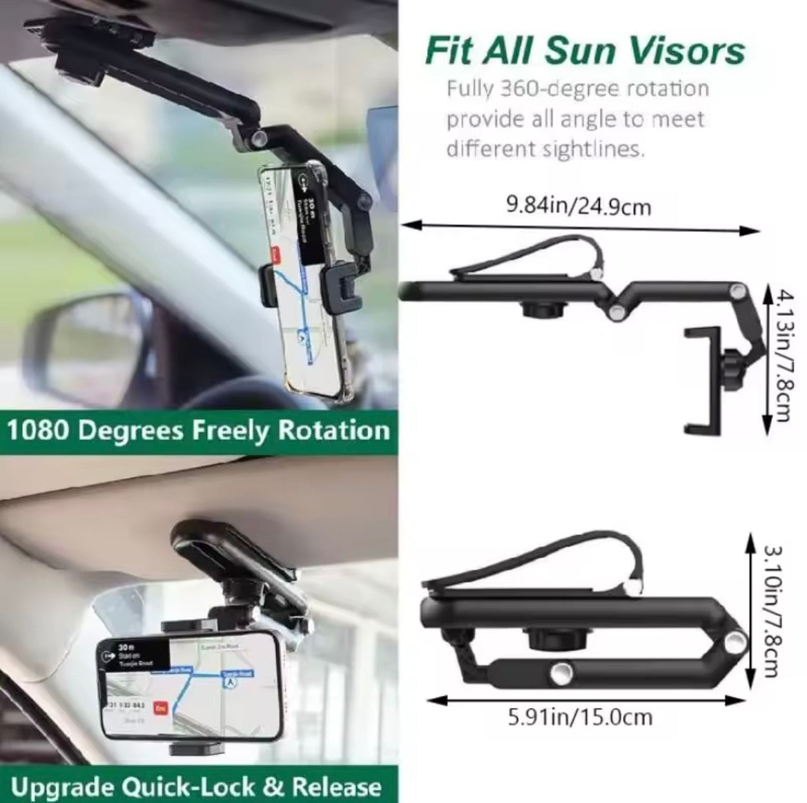 Support Téléphone pour Voiture –Rotation 360°