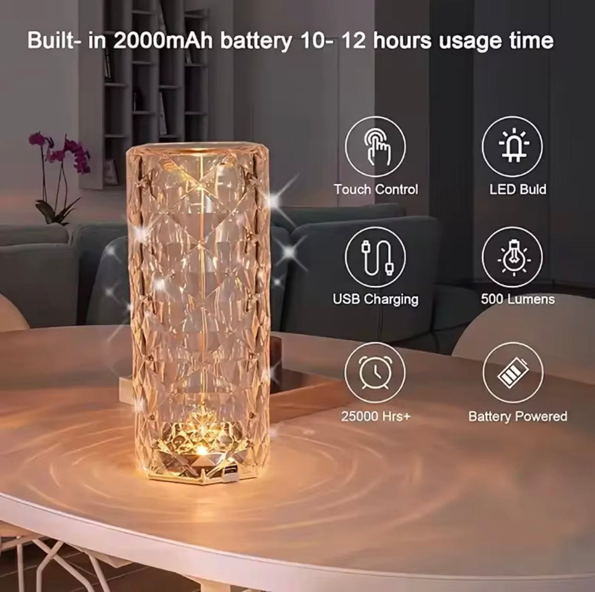 Rose Diamond Table Lamp