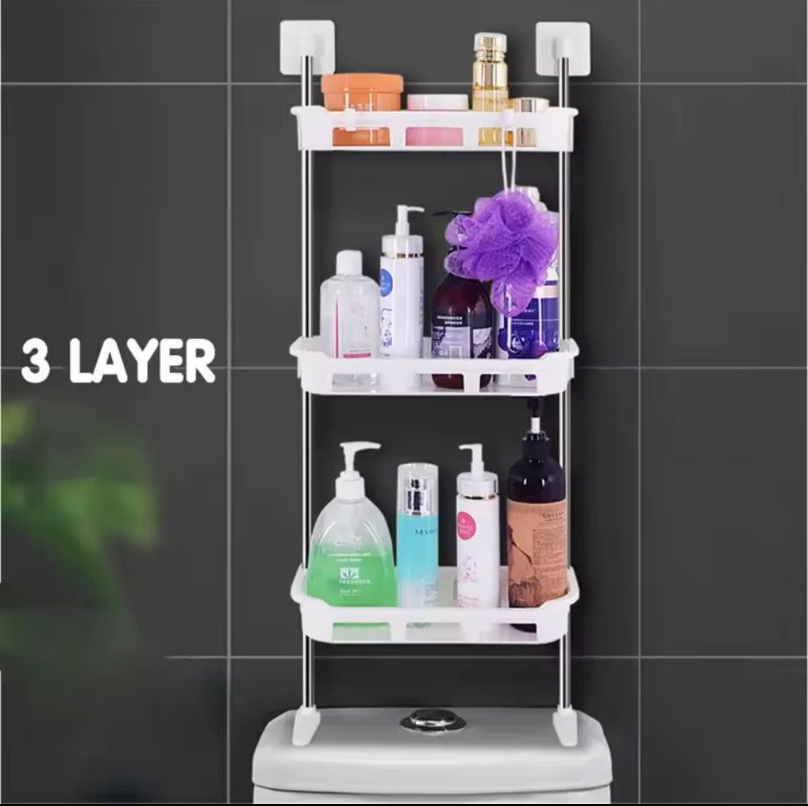 étagère salle de bain 3 niveaux
