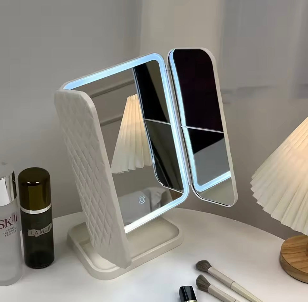Miroir de maquillage avec led