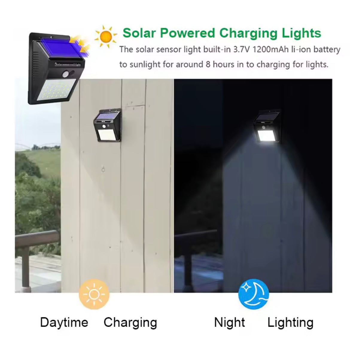 Lampe Solaire LED avec Détecteur de Mouvement