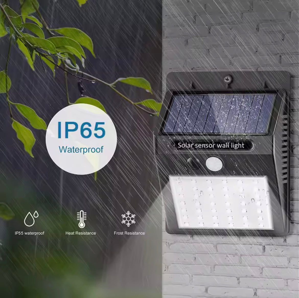 Lampe Solaire LED avec Détecteur de Mouvement