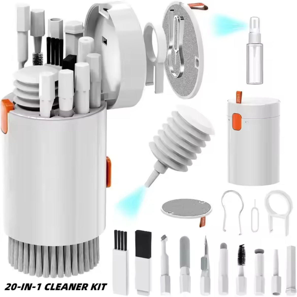 Kit de nettoyage multifonctionnel 20 en 1
