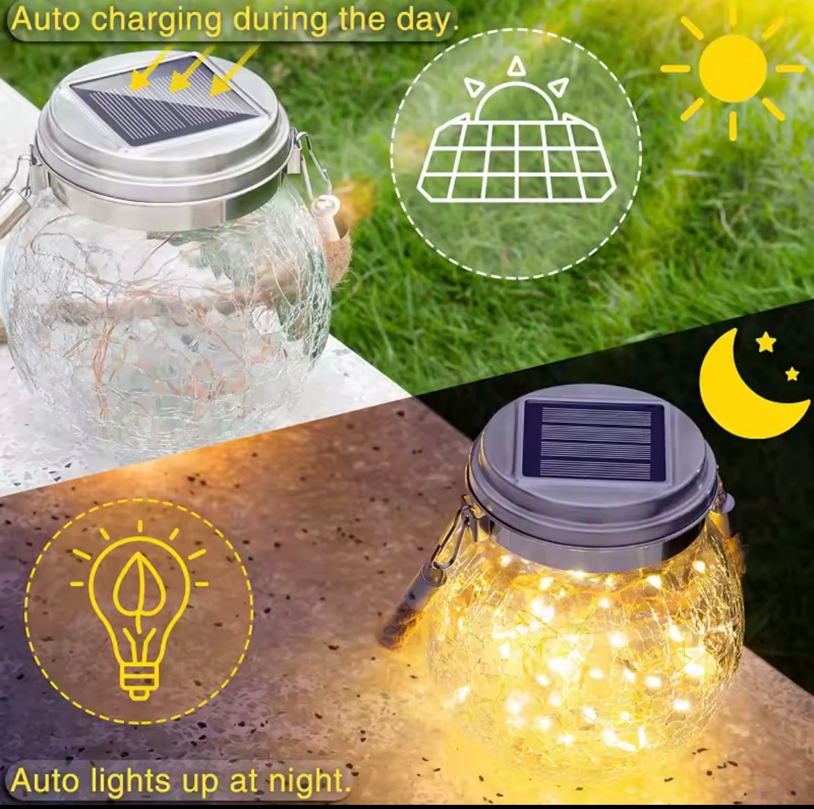 Lampe Solaire Boule  Lumière Blanche