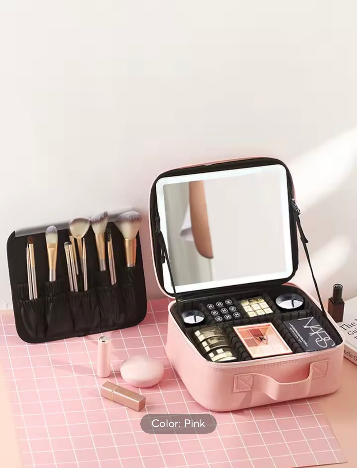 Organisateur Maquillage avec Miroir LED