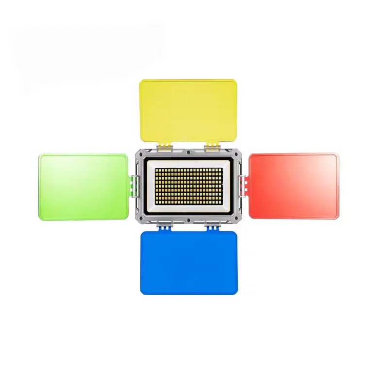 Lampe LED Professionnelle pour Photo & Vidéo avec 4 Filtres Couleur + Pied Réglable